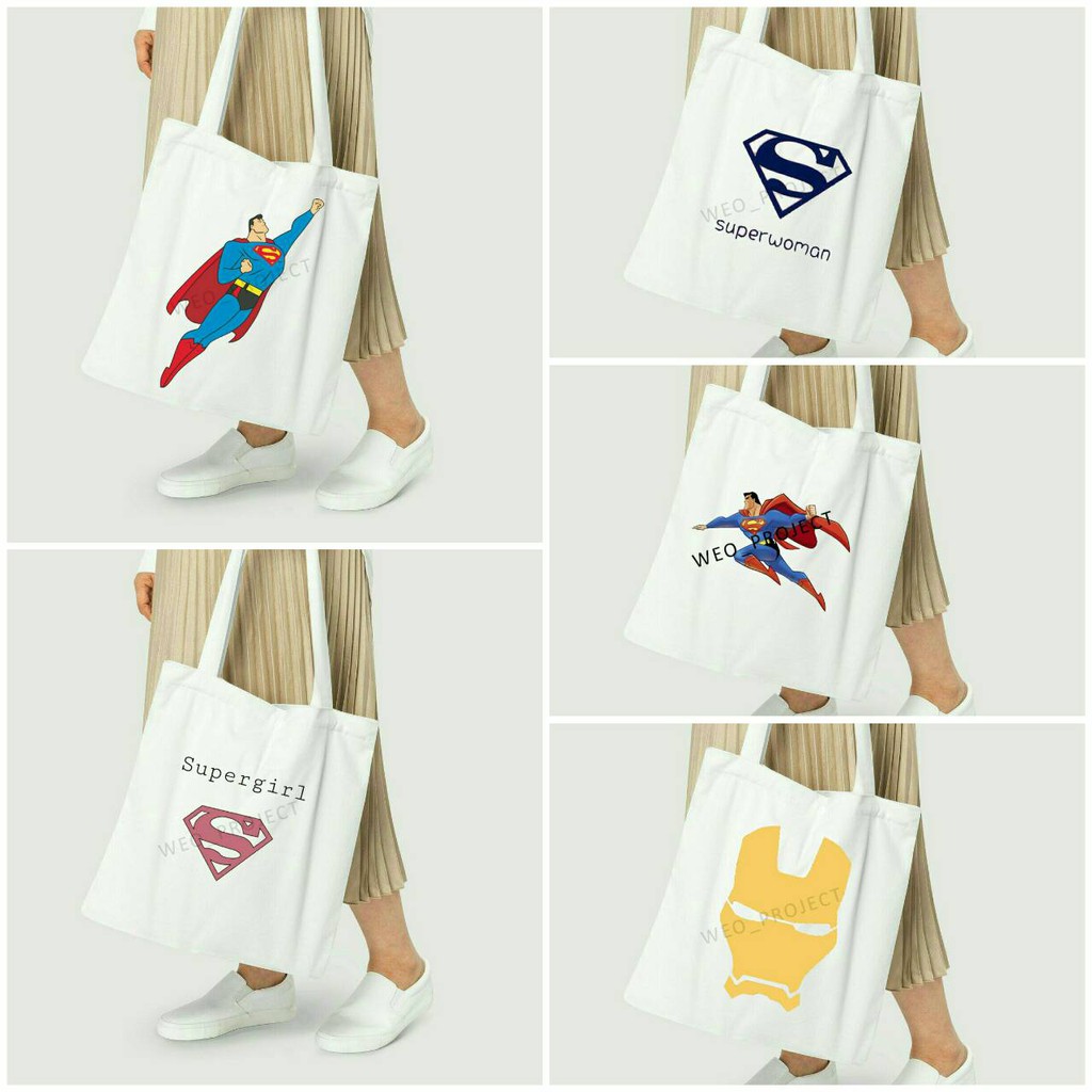 TOTE BAG KANVAS / TOTE BAG WANITA / TOTE BAG MARVEL