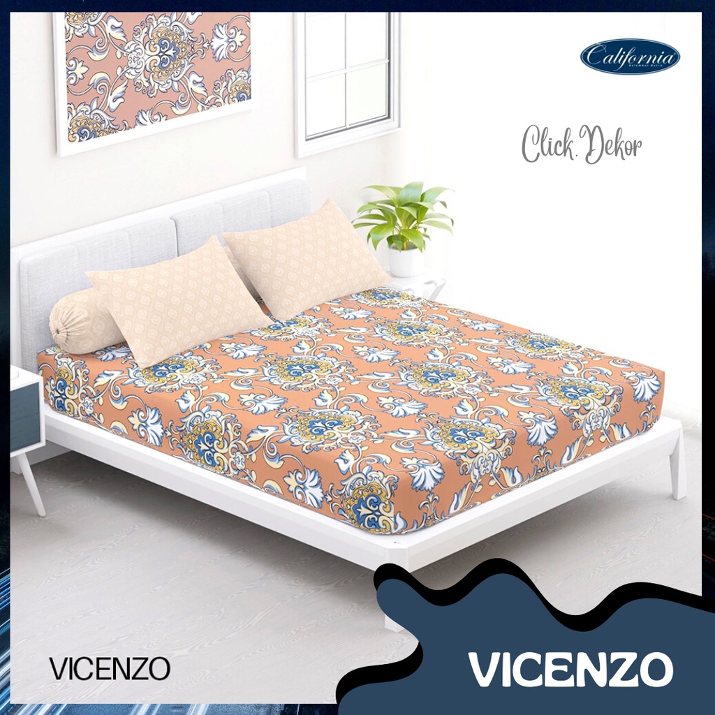 SPREI CALIFORNIA MOTIF VICENZO QUEEN KING SINGLE SIZE 160X200 180X200 120X200 SPREI NO 1 2 3 SEPREI 