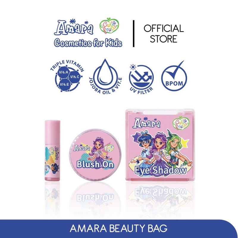 Amara Cosmetic for Kids Beauty Bag Kosmetik Makeup Anak Cewek Edukasi