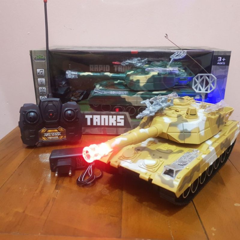 Mainan Remote Control Tank Army Militer - Rc Rapid Tank - Mainan Rc Tank