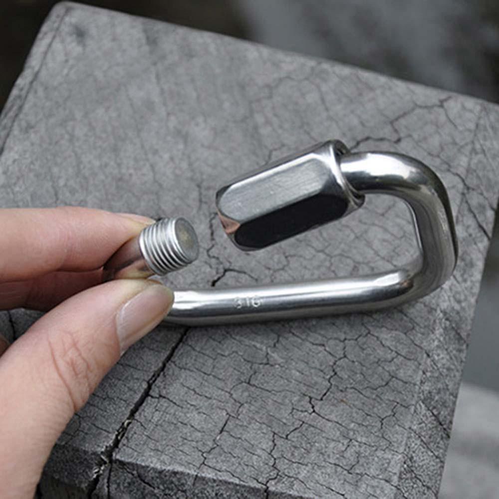 NICKOLAS1 Safety Sambungan Kunci Lock Gesper Alat Panjat Tebing Gunung304Stainless Steel Kait Gunung Gesper Panjat