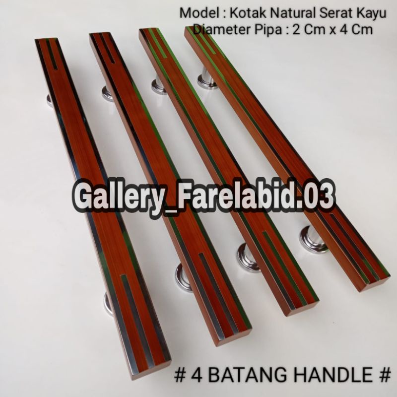 4 Pcs Handle Pintu Rumah Stainless Steel Kotak 80 Cm Gagang 60 Cm Pegangan Tarikan Pintu Kupu Tarung Minimalis 45 Cm