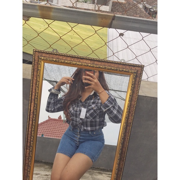 Preloved baju/ preloved atasan wanita/ preloved flanel/ baju flanel