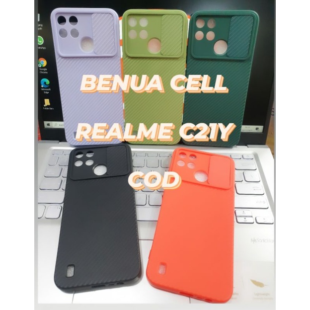 CASE SLIDE REALME C21Y - CASE SLIDE PLUS PELINDUNG KAMERA REALME C21Y - BC