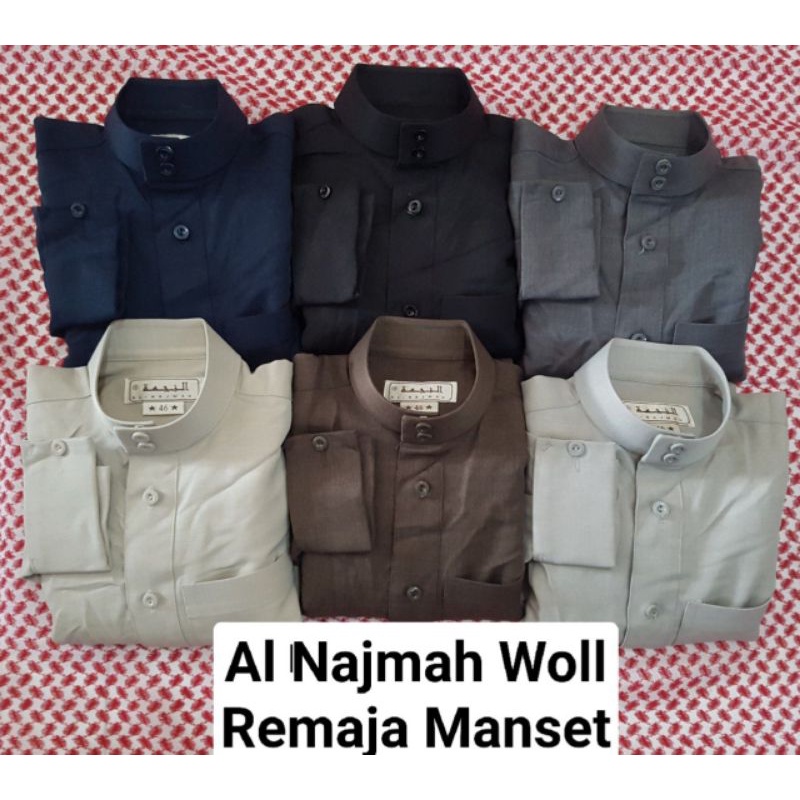 BISA COD JUBAH AL NAJMAH WOLL REMAJA LENGAN MANSET Gamis Saudi Thobe Timur Tengah