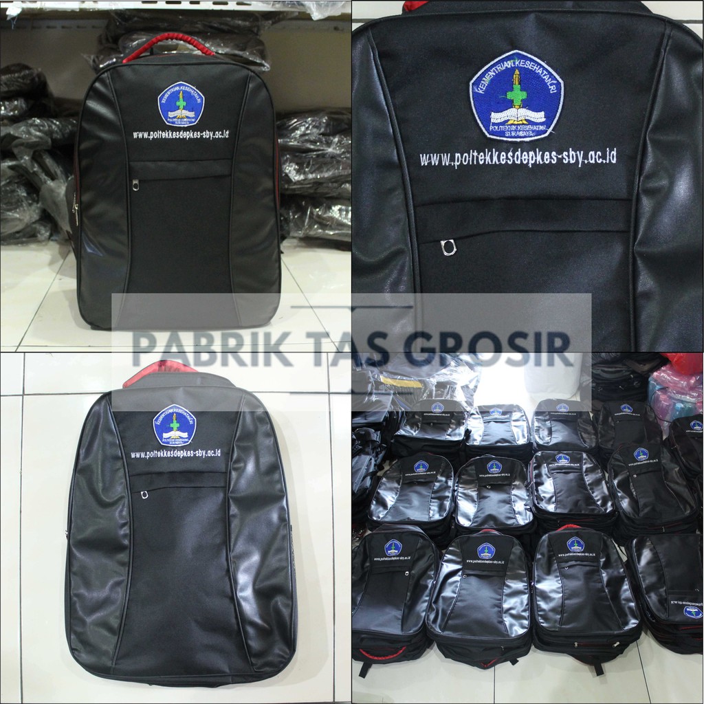 Jual Tas Grosir Vendor Backpack Instansi Ransel Workshop Universitas Poltekes Surabaya Murah Keren