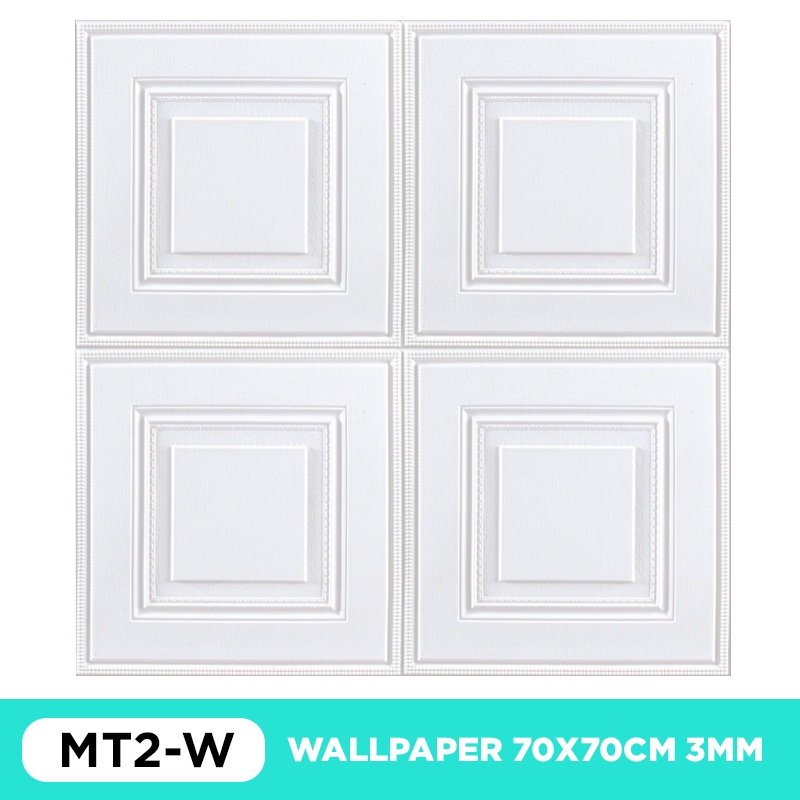 Wallpaper 3D FOAM / Wallpaper Dinding 3D Motif Foam Batik Bunga More High Quality / Wallfoam 3D-MT2-W