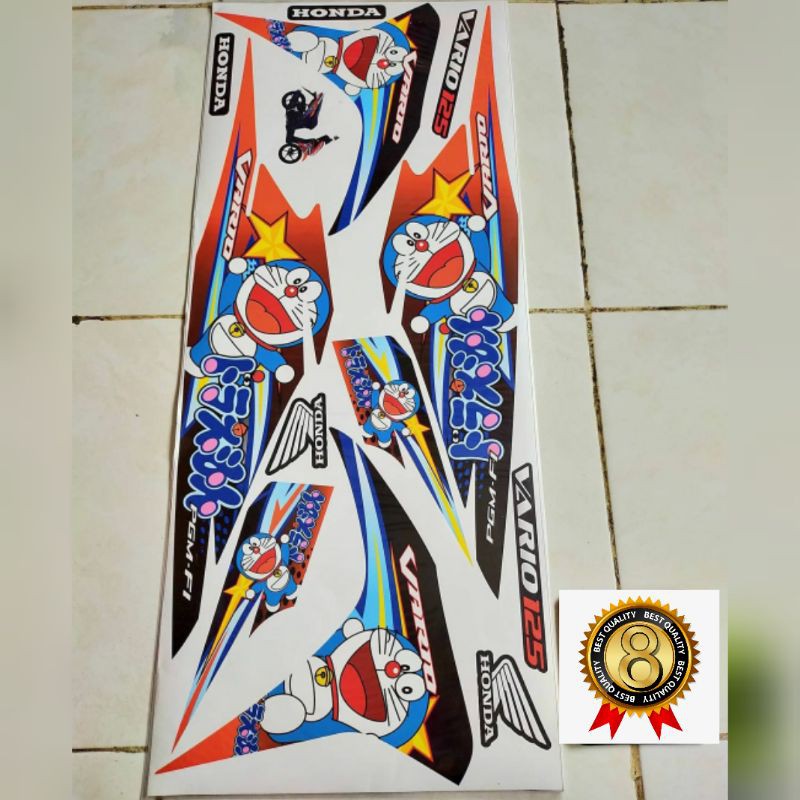 Striping Vario 125 old Doraemon Merah biru #stiker888