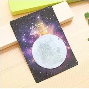 [UBIMARU]  PLANET GALAXY UNIVERSES  STICKY NOTE  MEMO PADS-Moon v1