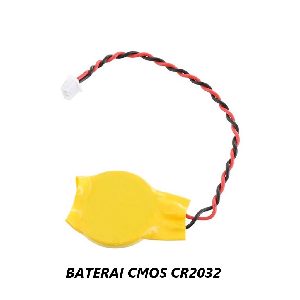 Baterai Cmos Bios Laptop Notebook CR2032 Soket Kabel 3Volt 2Pin