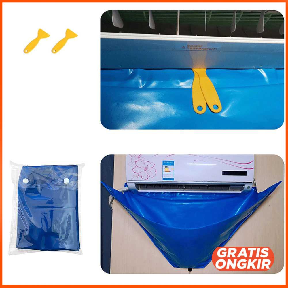 Plastik Cuci AC Air Conditioner Cleaning Cover Waterproof YK 400