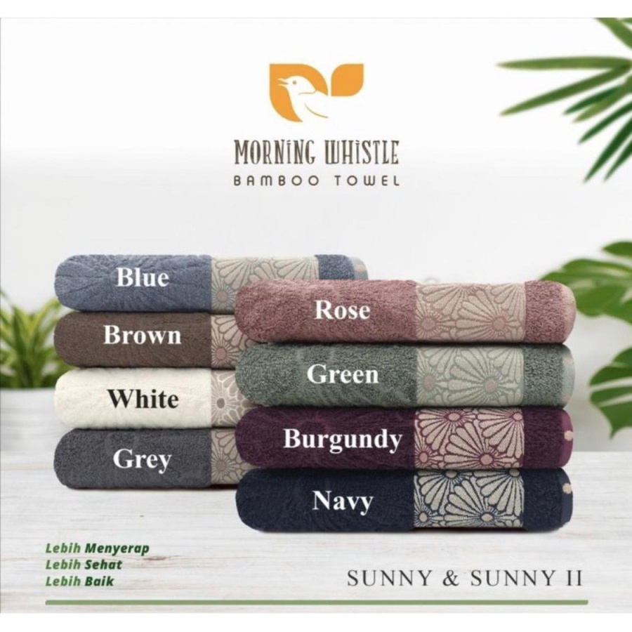 Handuk Mandi Dewasa Terry Palmer Morning Whistle Bamboo Sunny Handuk / Handuk Mandi / Handuk Dewasa 70 x 135 cm