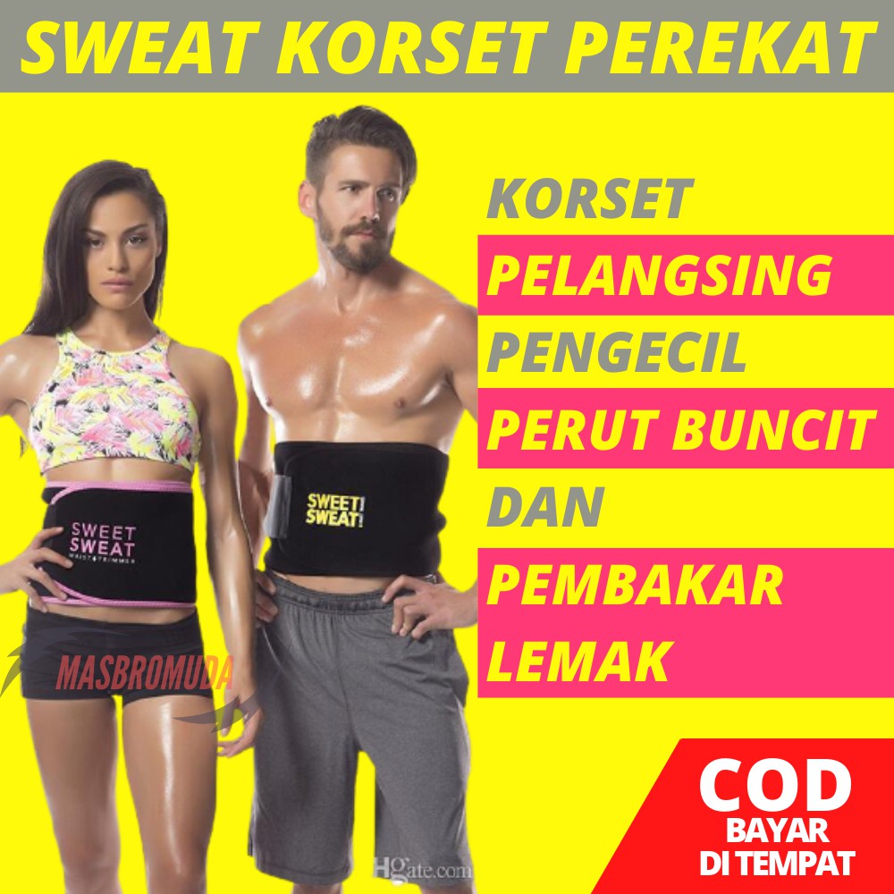 Korset Pelangsing Perut Buncit Sweet Sweat Perekat Pengecil Perut Hot Shapers Stagen Pria Wanita 001