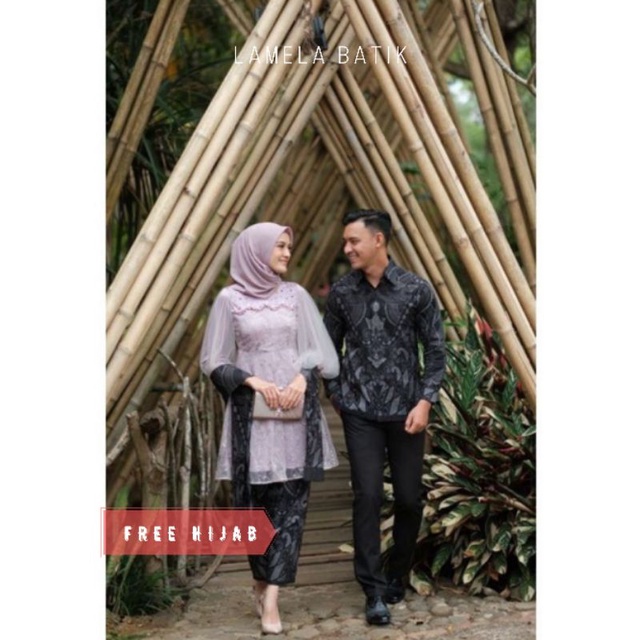 Batik couple Luna Tunik Lilac KEBAYA MODERN kebaya untuk acara lamaran wisuda
