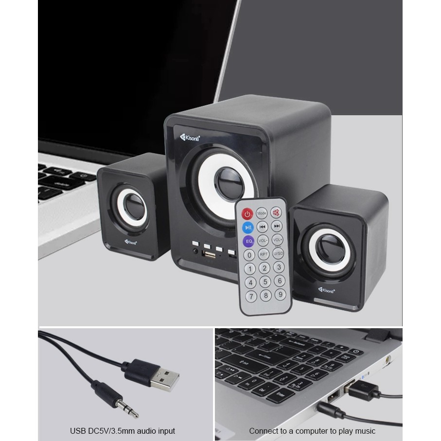 KISONLI - Speaker Bluetooth Laptop/Komputer U-2800-7