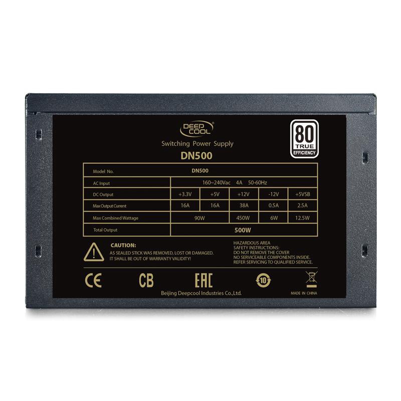 Deepcool DN500 PSU ATX Power Supply 500W 500 watt 80 PLUS - DP-DN500