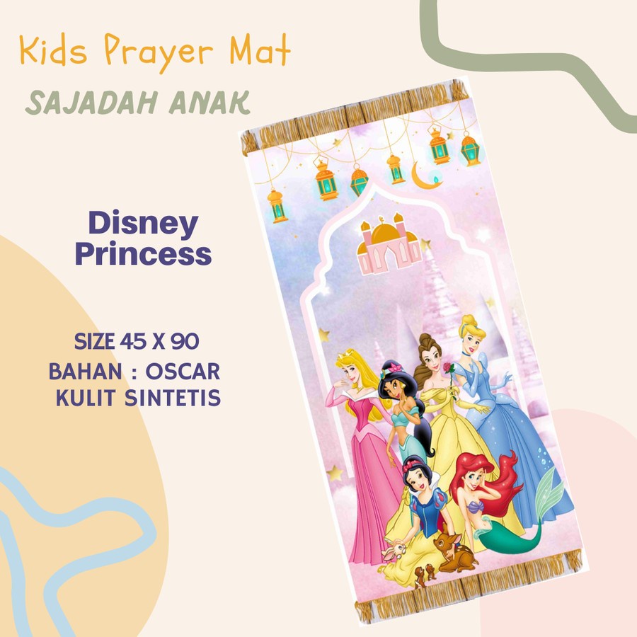 Sajadah Anak Custom Disney Princess/Kids Prayer Mat Sajadah Custom - SajadahsPrinces
