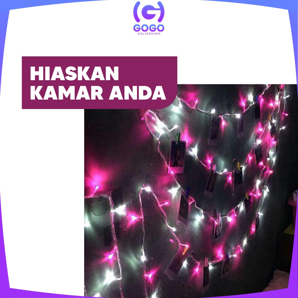 GOGO-C18 Tumblr Light LED 10 Mtr Packing Kotak Lampu Hias Tumblr Dekorasi Kamar Hiasan Natal