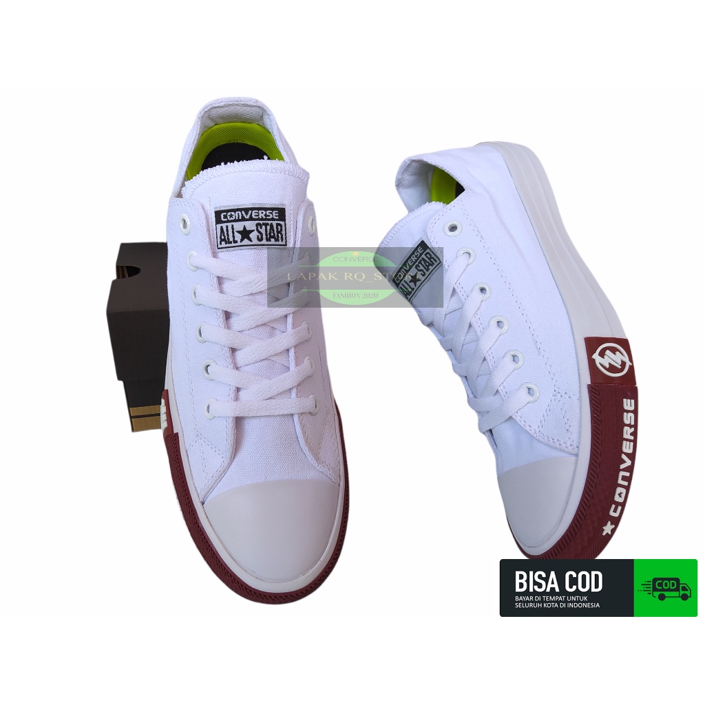 Sepatu Converse70 Chuck Taylor All Star Ct Undefeated Low White/Putih Premium