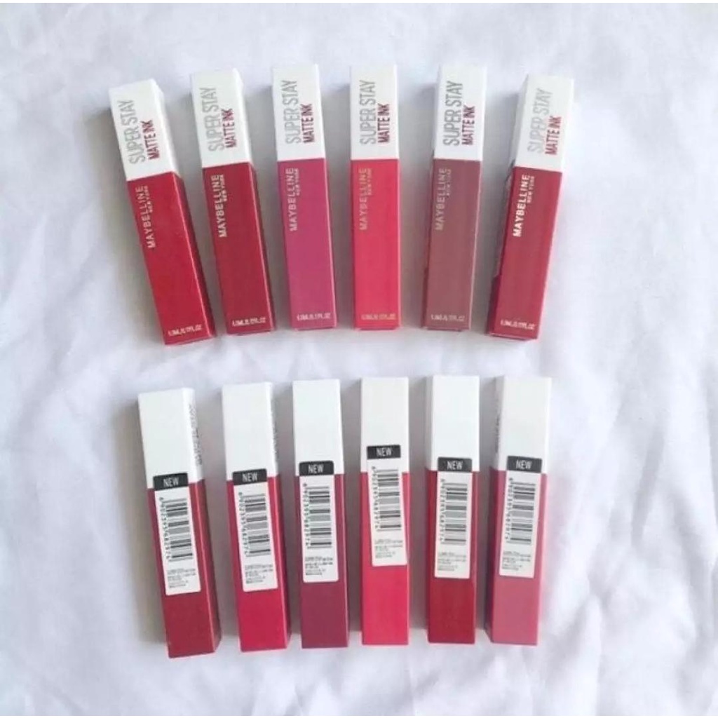 [ PROMO ] MAYBELINE SUPERSTAY MATTE INK 6 PCS BARCODE 3 RED &amp; NUDE 3