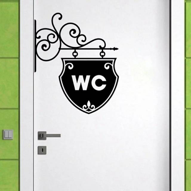 WC Quotes Pintu Stiker Vintage Dekorasi Kamar Mandi Pintu WC Quotes Pintu Stiker Vintage Dekorasi Kamar Mandi Pintu