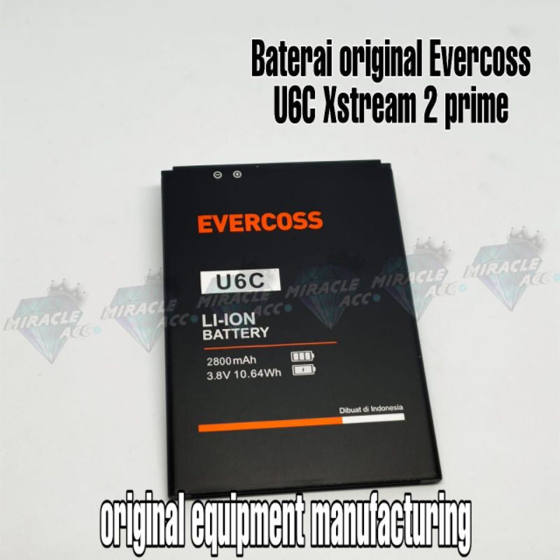 Baterai original Evercoss U6C Xstream 2 prime original evercoss 100%