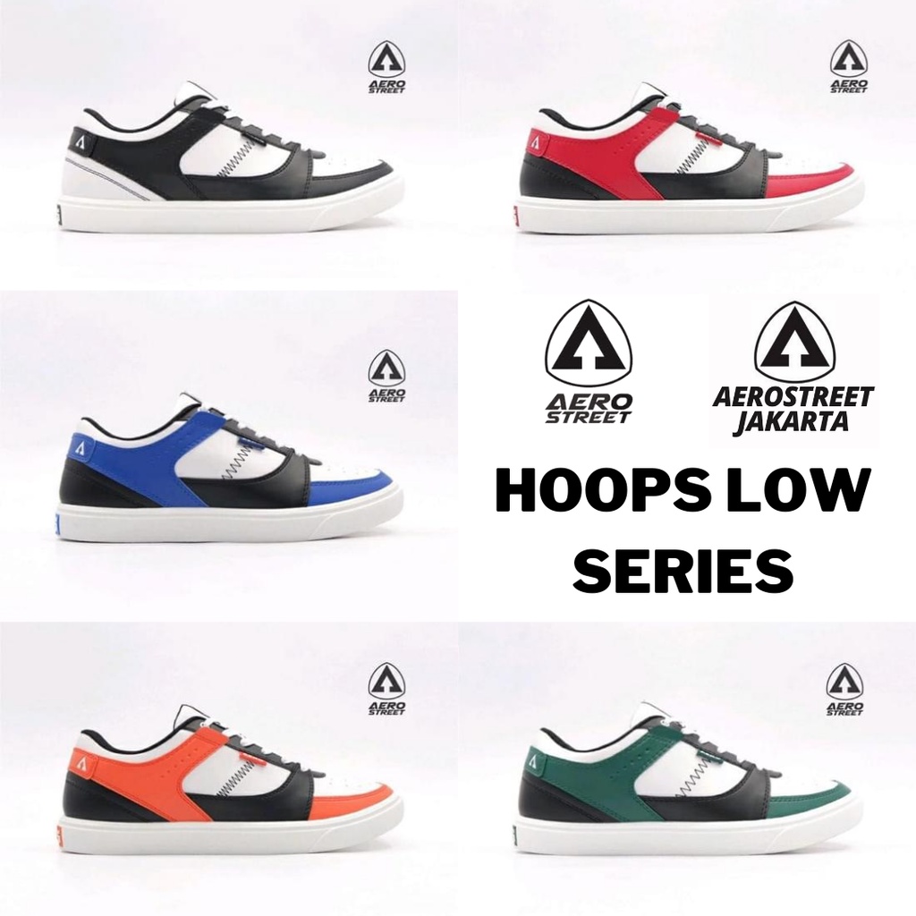 [ORIGINAL] Aerostreet Hoops Low Hitam