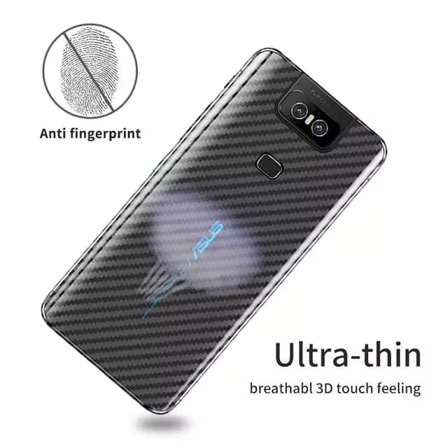 Asus Zenfone 6 2019 Skin Carbon Garskin Anti Gores Belakang