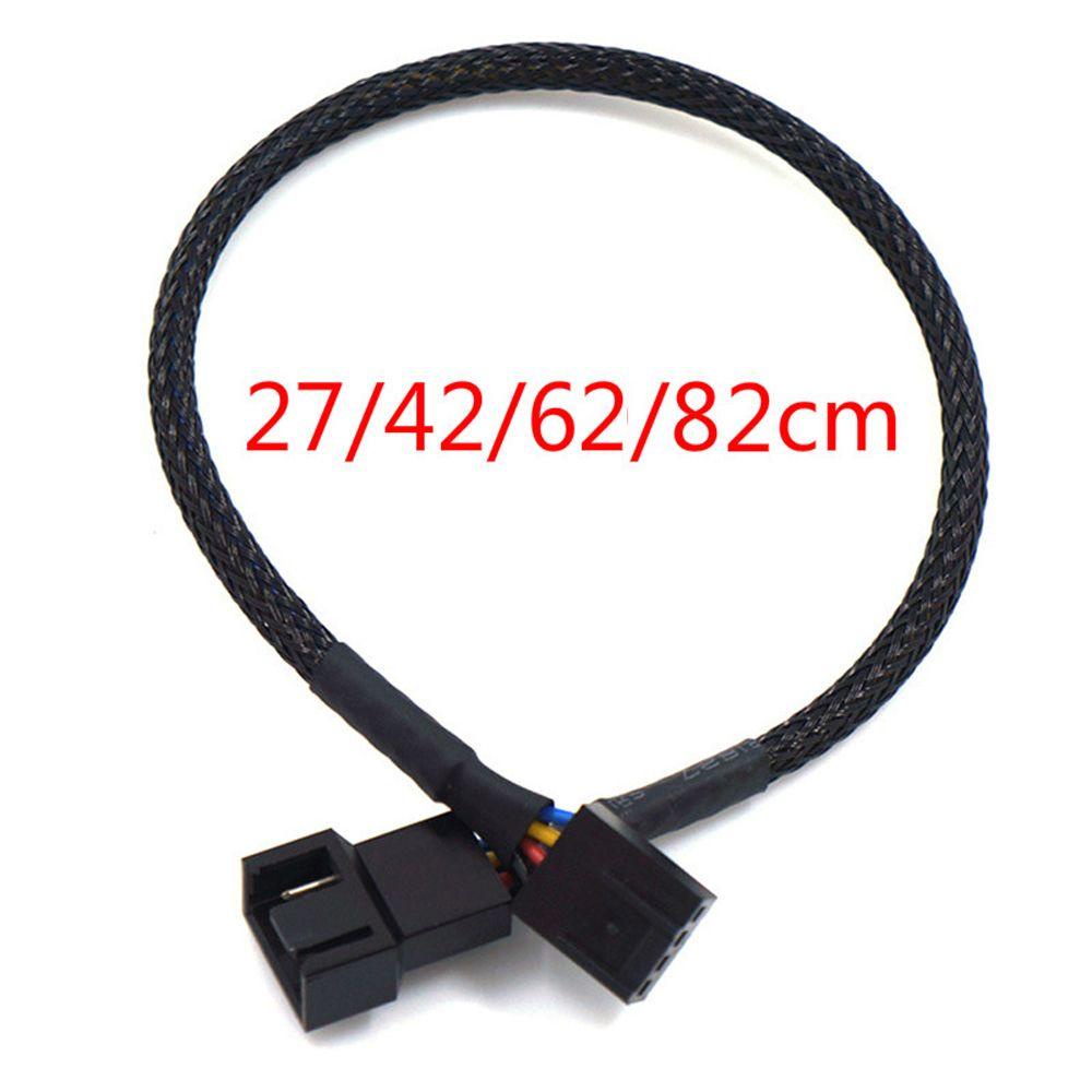 Kabel Ekstensi Kipas Agustina Mainboard Adapter Sleeving 4P Cooling System Fan 4P Adapter Cable Male To Female 27.42 /60/80cm Plug Backword Kabel 3pin Untuk Kipas Komputer