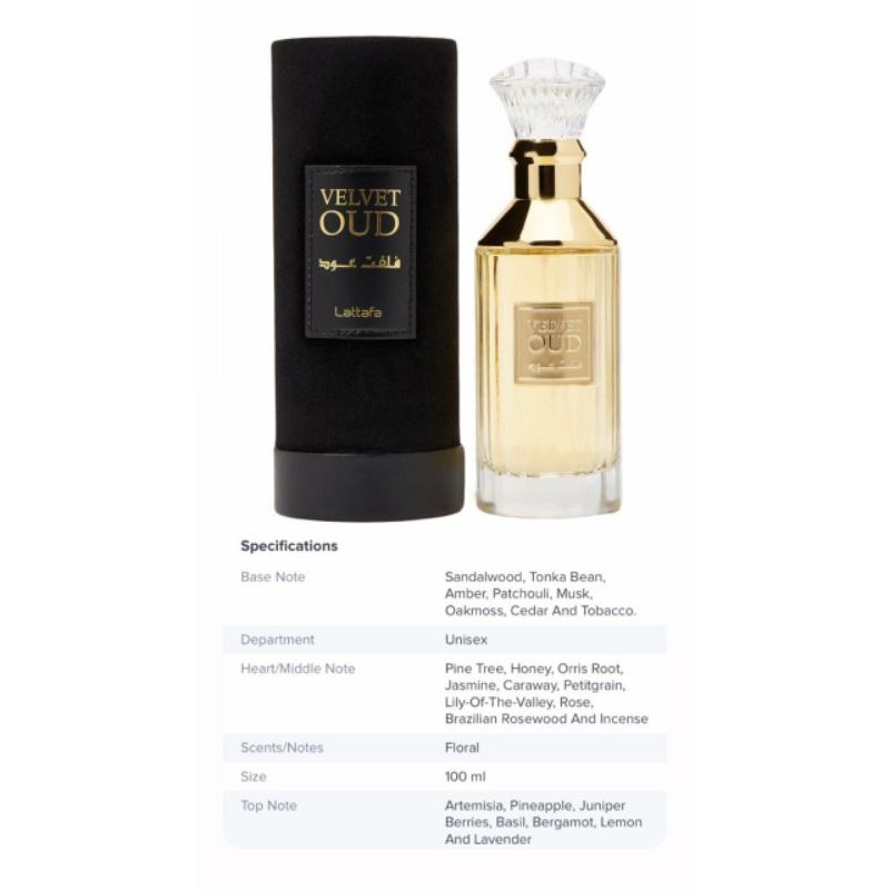 lattafa parfum velvet oud Dubai original