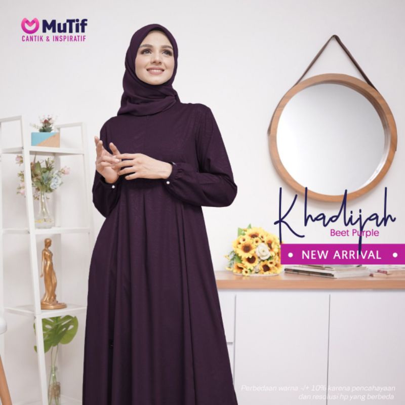 [READY] GAMIS MUTIF KHADIJAH BEET PURPLE