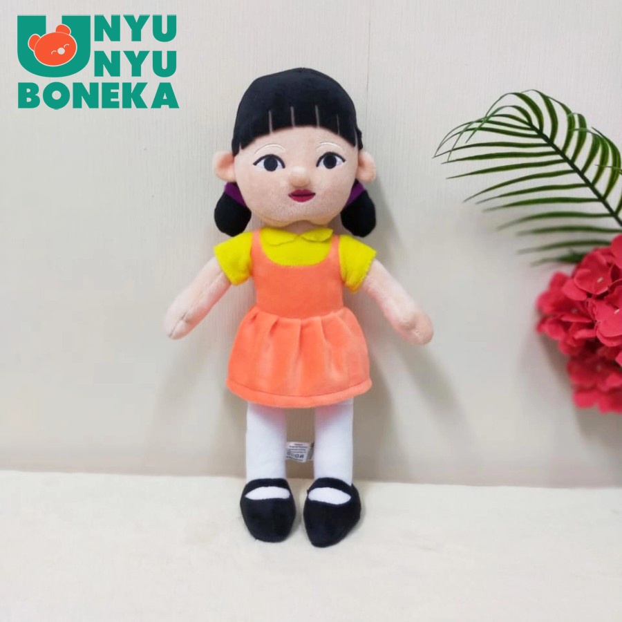 Boneka Squid Game Girl Size 15&quot;/30cm/koreanstyle/souvenir/hadiahultah