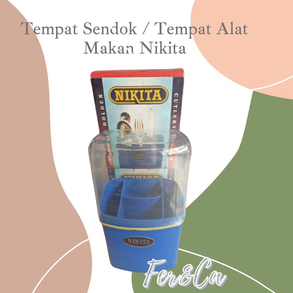 TEMPAT SENDOK TUTUP PLASTIK JUMBO 4 SEKAT NIKITA