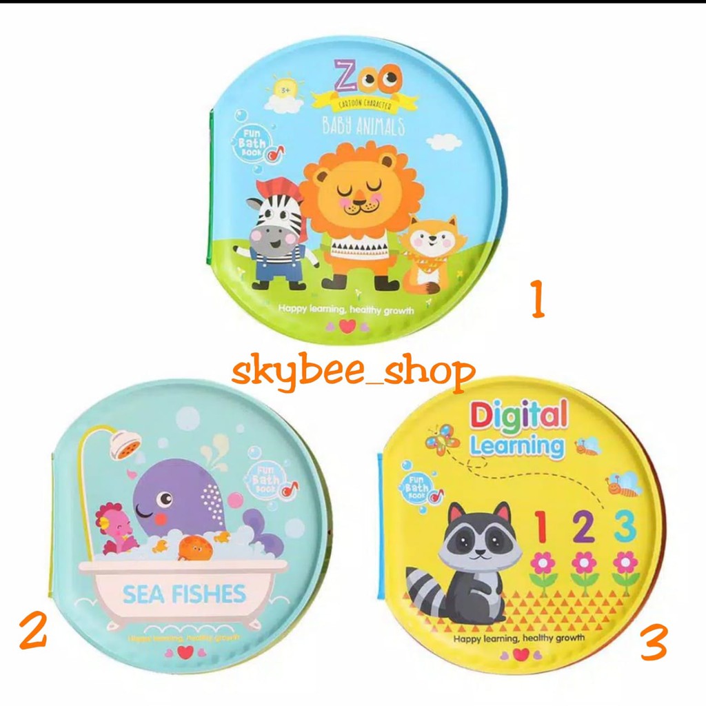 COD yuu Buku mandi bayi baby toys bath cloth books waterproof