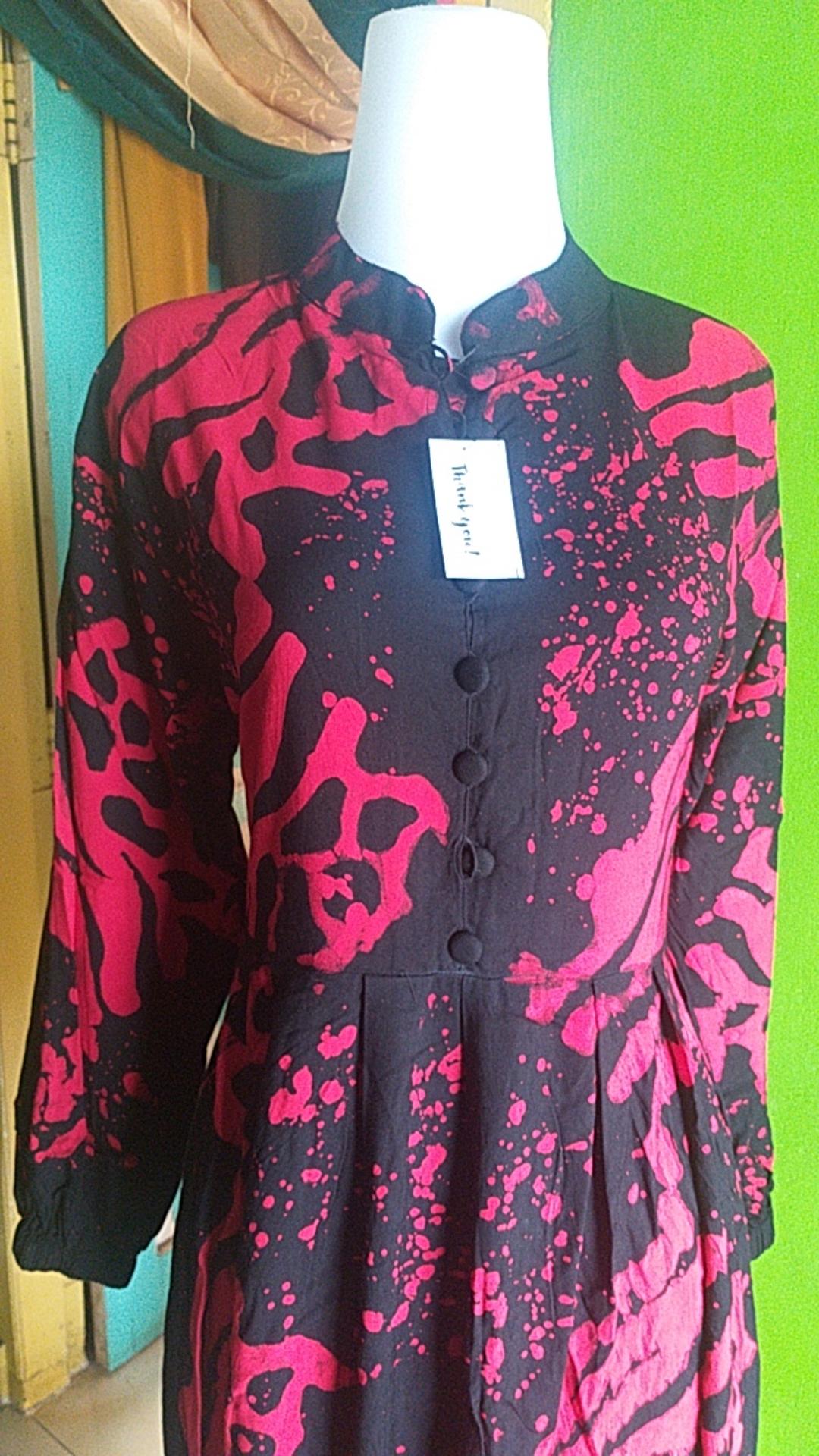 Gamis Candimekar Batik Pelangi Abstrak Malam