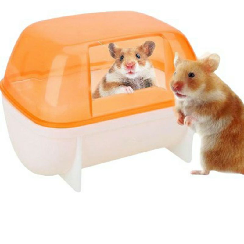 SWEET SAUNA - Mainan Rumah Hamster Tempat Wadah Mandi Tidur Hamster Aksesoris Hamster