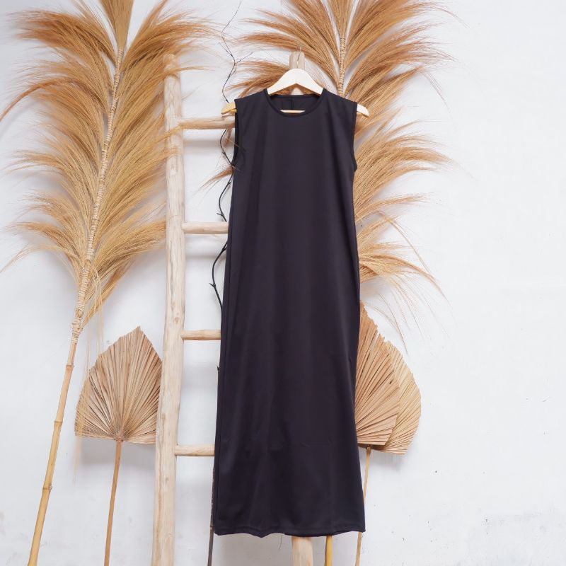 INNER DRESS SCUBA / INNER DRESS SPAN / INNER DRES HITAM / MANSET DRESS HITAM / ROK MANSET HITAM / MANSET TERUSAN HIJAB HITAM / TERUSAN MANSET HIJAB / DALAMAN ROK SPAN / INNER SPAN SCUBA / MAXI SPAN DRESS / DRESS SPAN MAXI / INNER DRESS MURAH / BISA COD-3