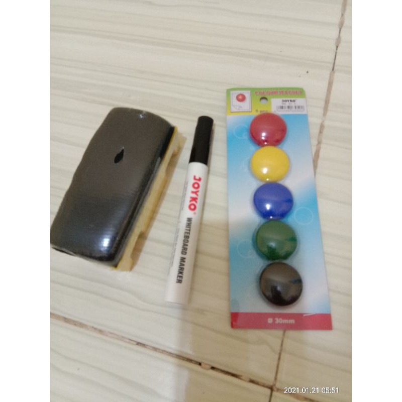 

paket hemat spidol penghapus dan pin mangnet