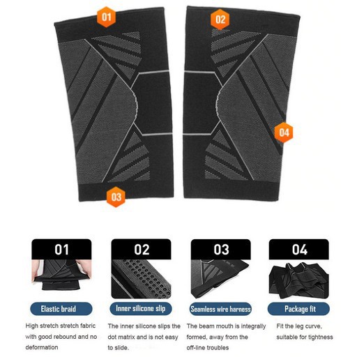 1 Pcs AOLIKES 7710 Kneepad Knee Support Sleeve Guard Protector Deker Pelindung Lutut Knee Pad