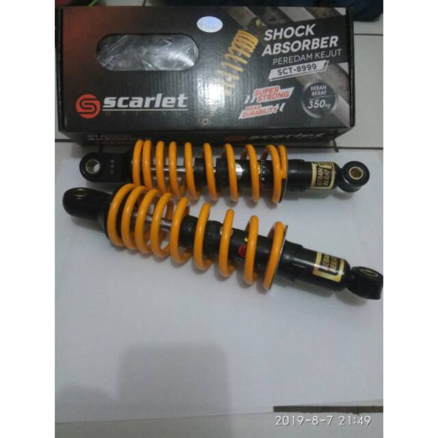 SHOCKBREAKER SHOCK UKURAN 280 SCARLET RACING JUPITER VEGA ZR FIZR UKURAN 280 KUNING SHOCK BELAKANG