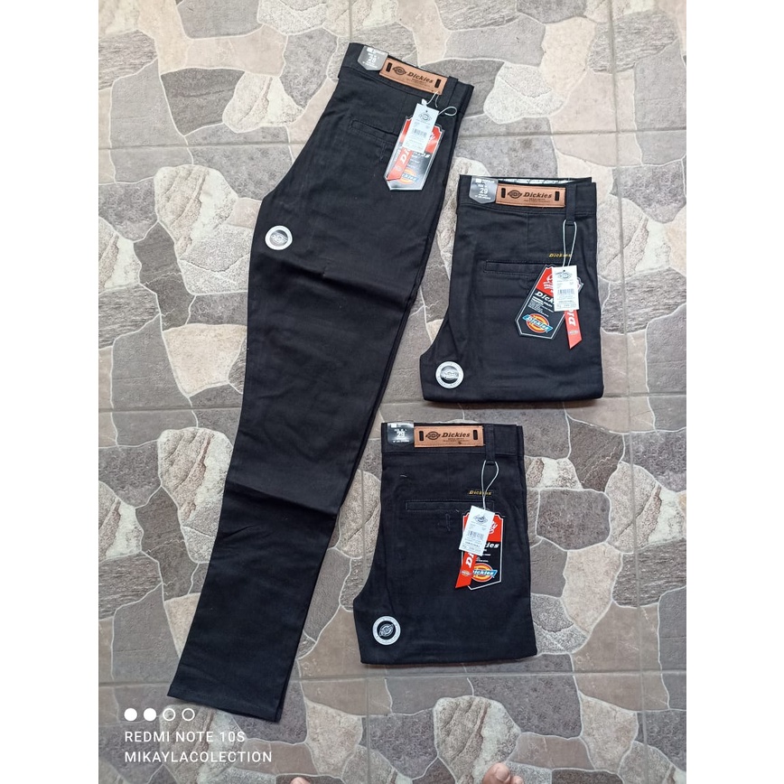 Celana Chino Panjang Pria Hitam Dickies Full Acc