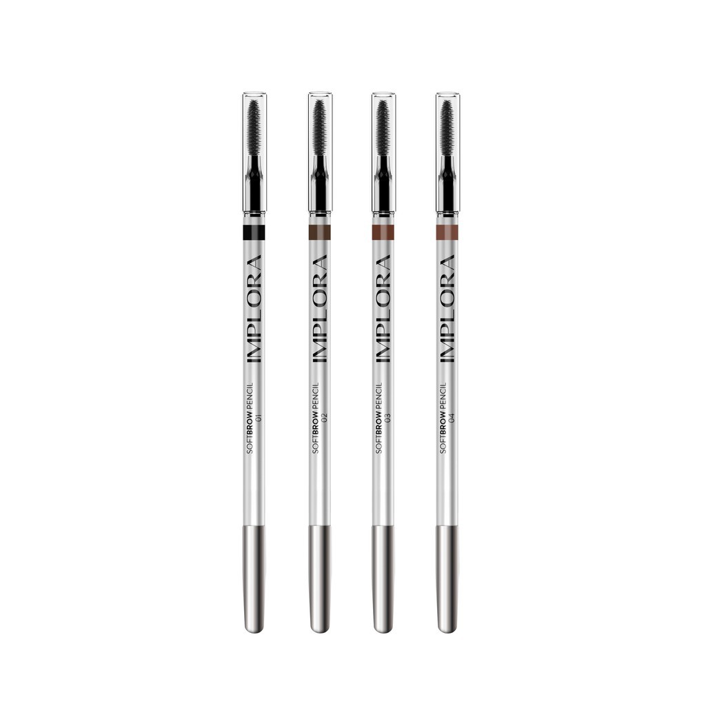 Pensil Alis Implora Eyebrow Pencil 2 in 1 Soft Type Eye Brow - IMPLORA PENSIL ALIS ORIGINAL