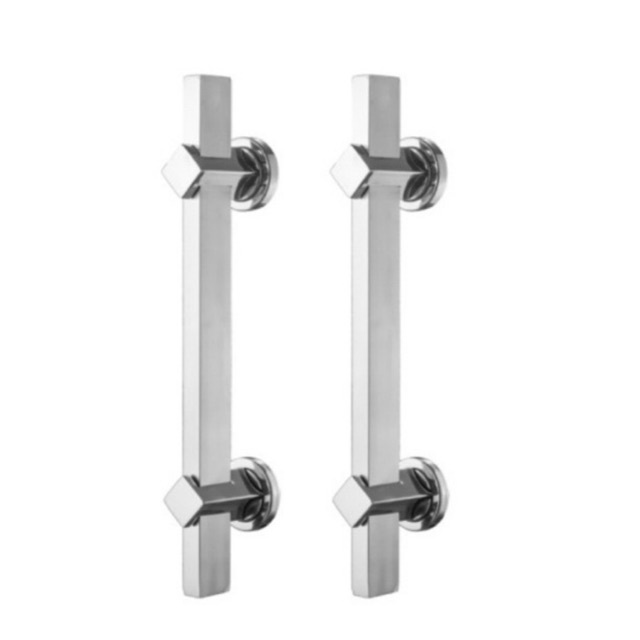 Paket komplit kunci pintu double/kupu2,1set kunci pelor stanlis+4 pcs pull handle 33 cm stanlis