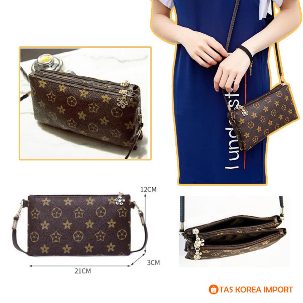 Tas Selempang Mini Kecil Motif LV Murah