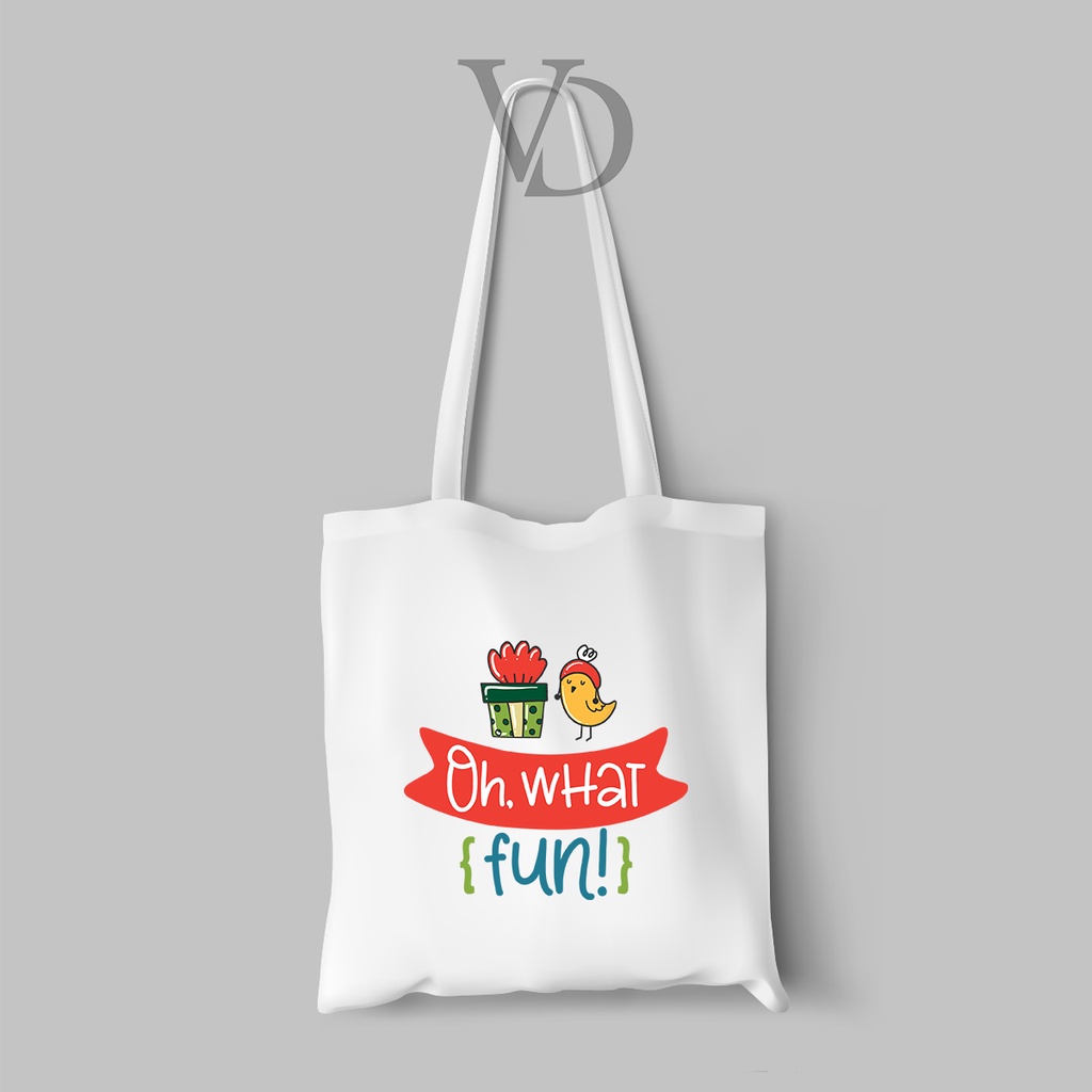 tote bag kanvas edisi natal 2022/ tas natal lucu / christmas edition versi 1