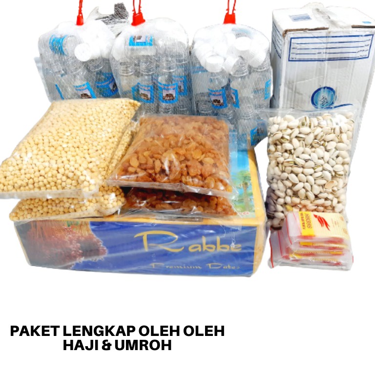 

Paket Oleh-Oleh Haji dan Umroh Lengkap Rabbe / Oleh-Oleh Haji dan Umroh / Souvenir Haji Lengkap / Oleh-Oleh Lengkap / Kurma Rabbe / Air Zam-Zam 5Ltr