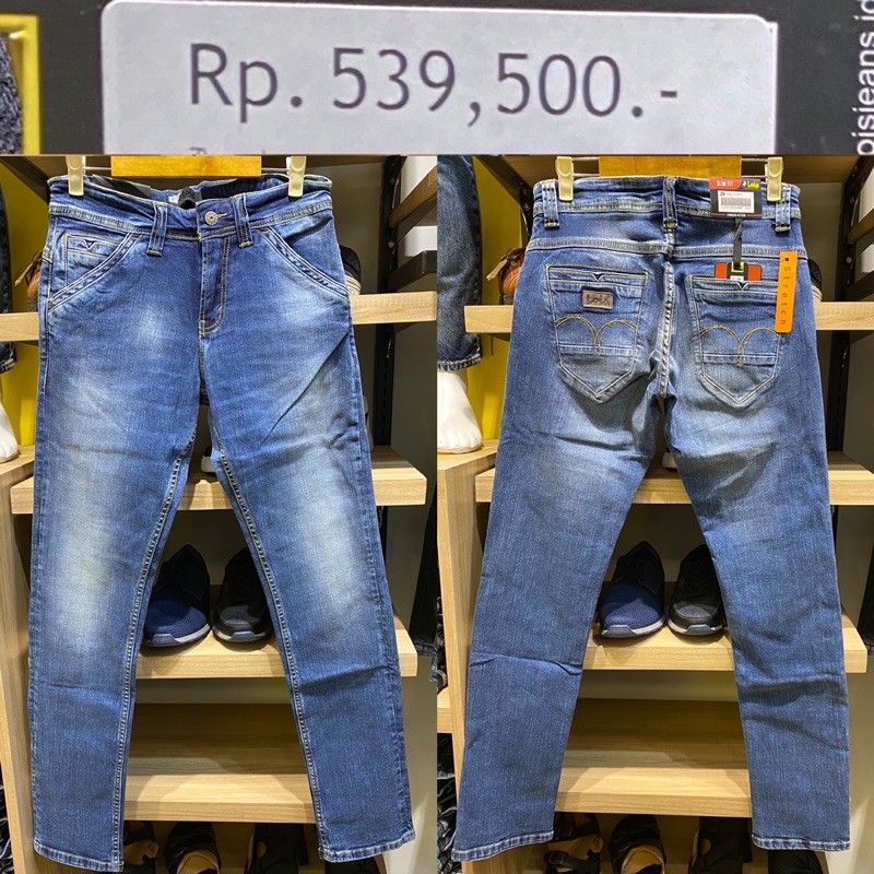 Lois Celana Panjang Jeans Slim Aksen Washed