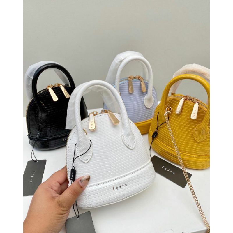 10.10 SALE | PDRO Mini Lizard-effect Top Handle Bag