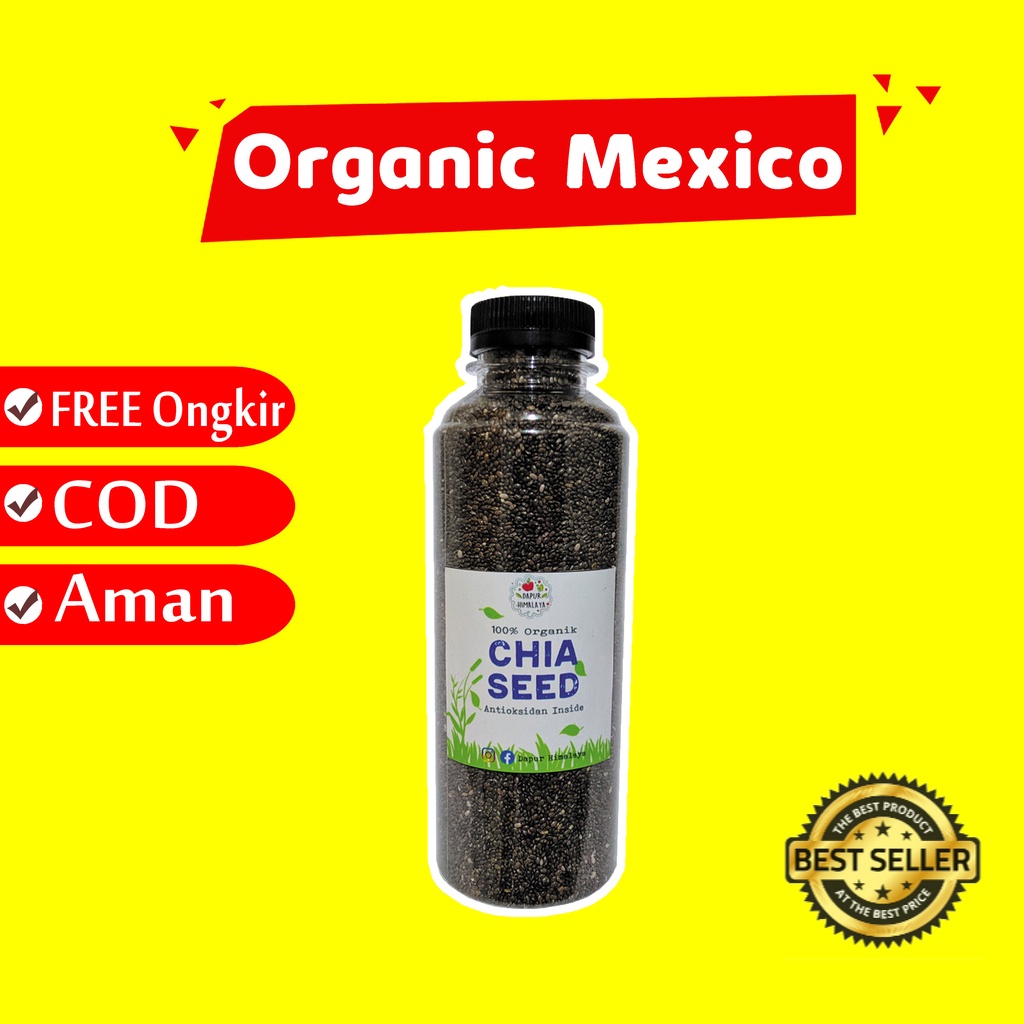 

CHIA SEED 170G ORGANIK MEKSIKO CIA SEEDS ORGANIC MEKSICO HITAM ASLI 170 G BIJI CHEA BLACK SHEED