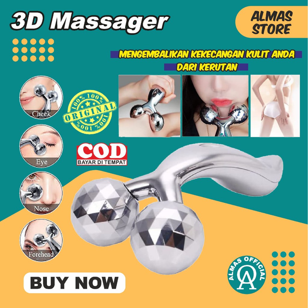 Alat Pijat Wajah Pijit 3D Massager Manual Tubuh Wanita Kecantikan Elektrik Tangan Getar Jmg Urut Ban